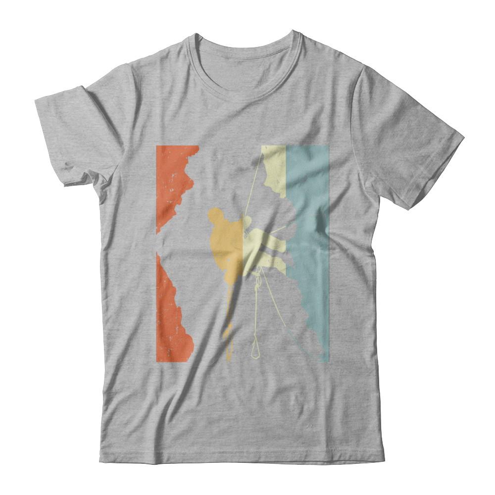 Vintage Rock Climbing Climb-T-Shirt & Hoodie-Premium T-Shirt-Heather Gray