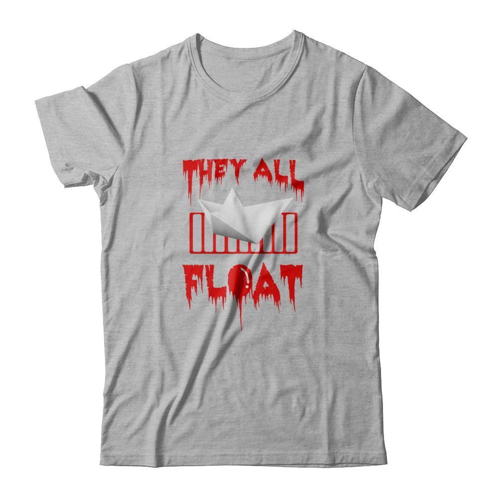 They All Float Horror Halloween Blood-T-Shirt & Tank Top-Premium T-Shirt-Heather Gray