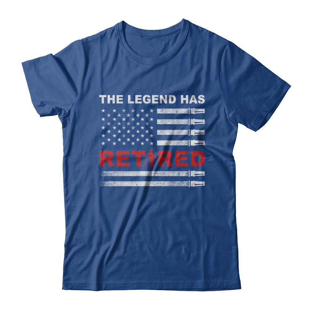 The Legend Has Retired Firefighter Retirement Gift-T-Shirt & Hoodie-Classic T-Shirt-Royal