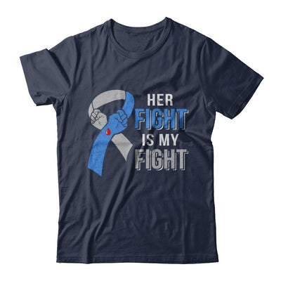 Her Fight Is My Fight Diabetes Awareness-T-Shirt & Hoodie-Classic T-Shirt-Navy