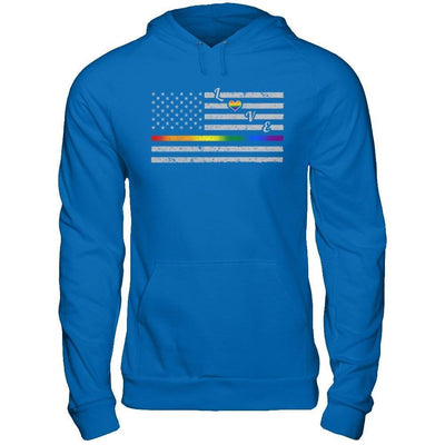 Love Rainbow Heart Flag Lesbian Gay Pride Lgbt-T-Shirt & Hoodie-Pullover Hoodie-Royal