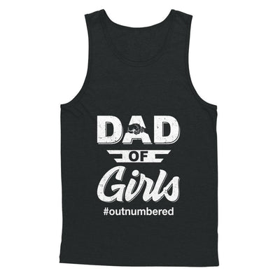 Dad Of Girls Outnumbered Fathers Day Gifts-T-Shirt & Hoodie-Unisex Tank-Black