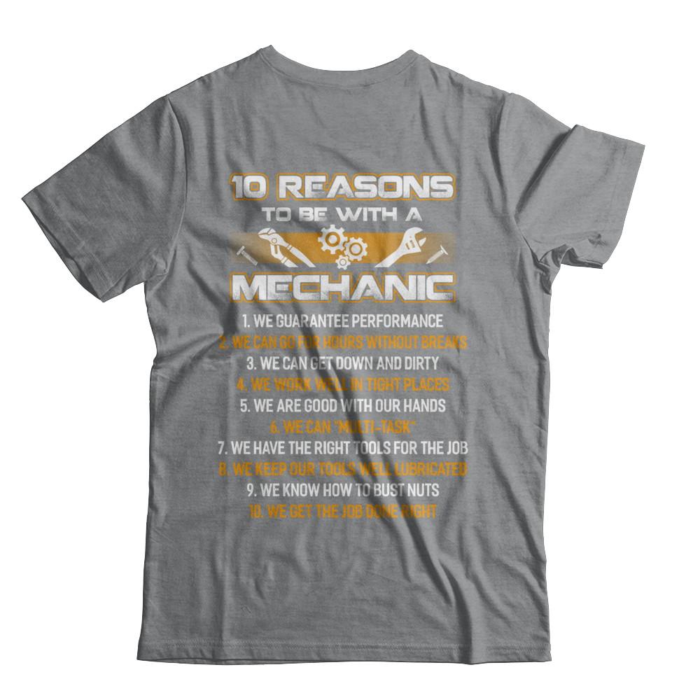 10 Reasons To Be With A Mechanic-T-Shirt & Hoodie-Classic T-Shirt-Sport Grey