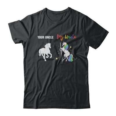 Your Uncle My Uncle Unicorn Funny LGBT Gay Pride-T-Shirt & Hoodie-Classic T-Shirt-Black