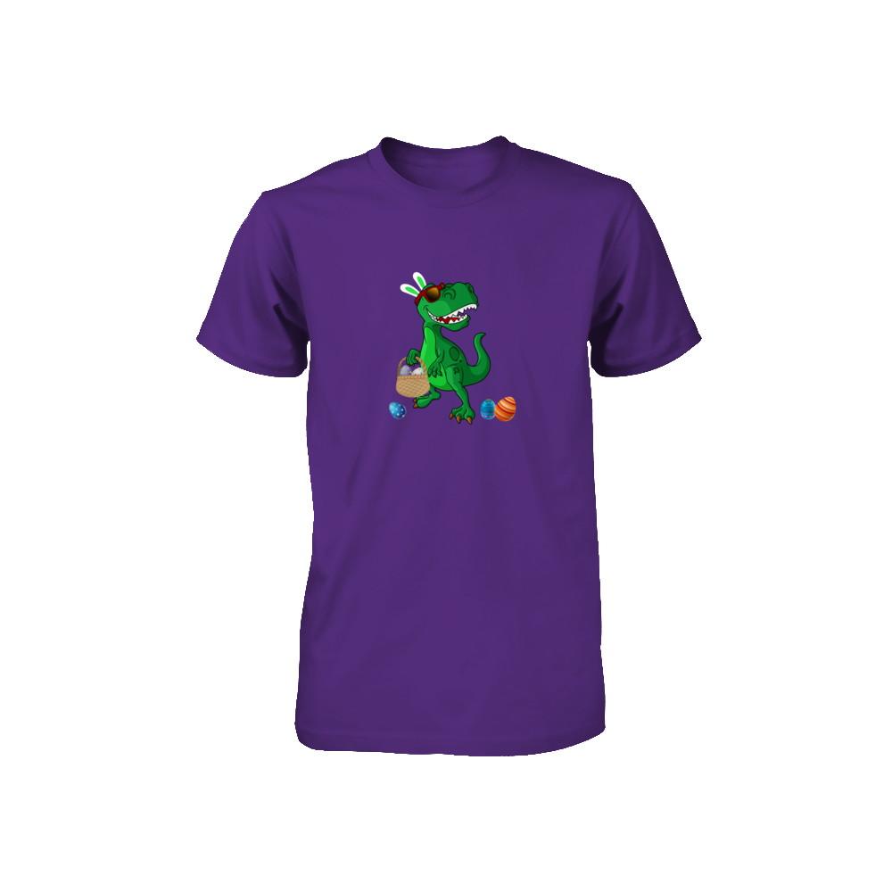 Funny Dabbing Cool Easter Bunny Dinosaur Youth-Youth Shirt-