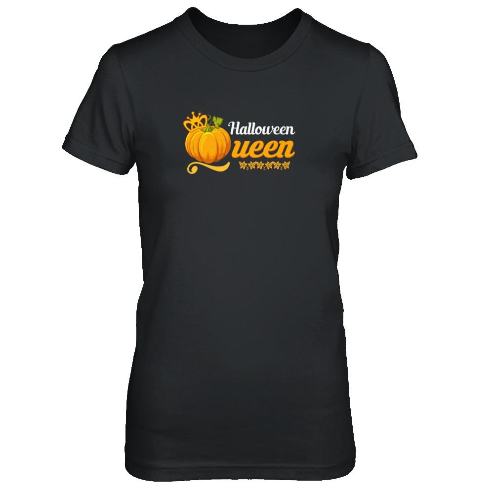 Halloween Queen Cute Pumpkin Spice Halloween-T-Shirt & Tank Top-Women's T-Shirt-Black