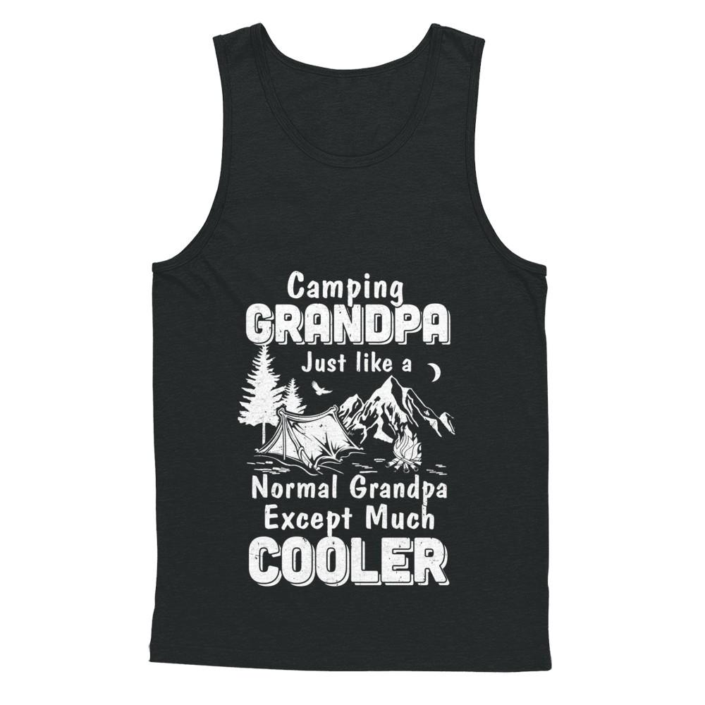 Camping Grandpa Except Much Cooler-T-Shirt & Hoodie-Unisex Tank-Black