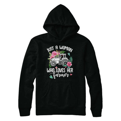 Just A Woman Who Loves Her Farmer-T-Shirt & Hoodie-Pullover Hoodie-Black