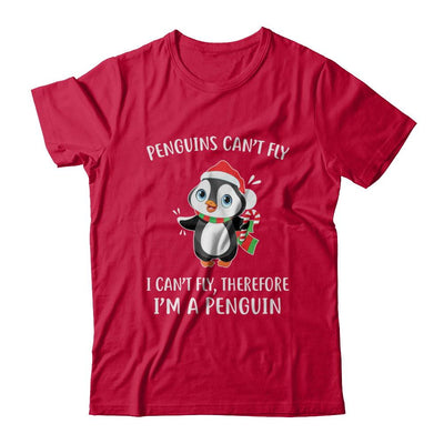 Funny Penguin I Can't Fly Christmas Gift-T-Shirt & Sweatshirt-Classic T-Shirt-Red