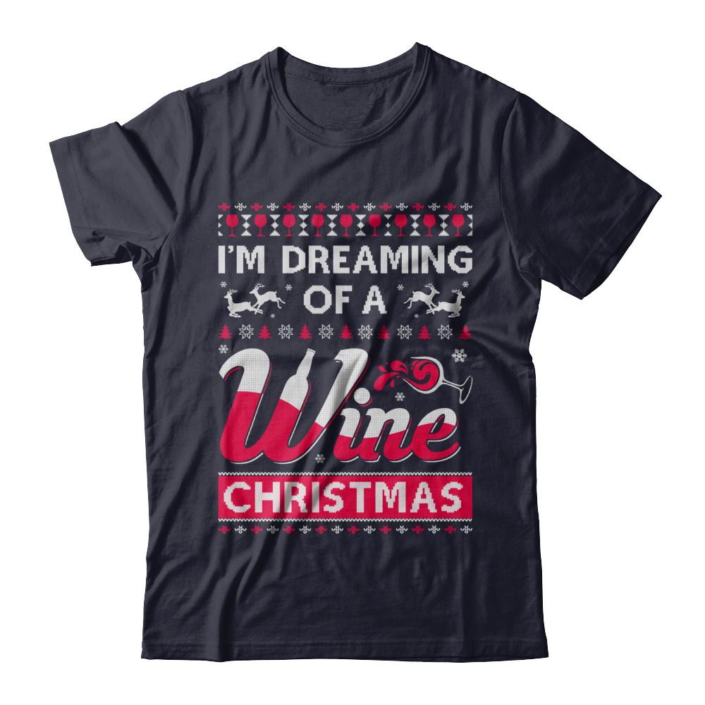 I'm Dreaming Of The Wine Christmas Sweater-T-Shirt & Sweatshirt-Premium T-Shirt-Midnight Navy