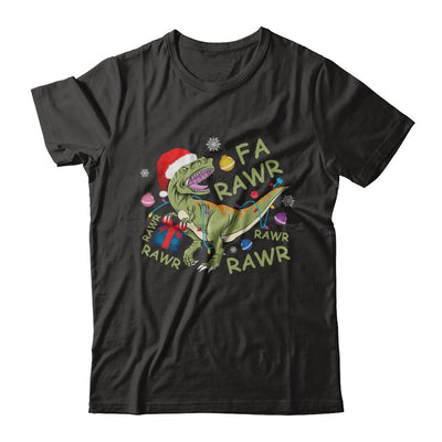 Christmas Funny Dinosaur T-Rex Claus Fa Rawr Rawr-T-Shirt & Hoodie-Premium T-Shirt-Black