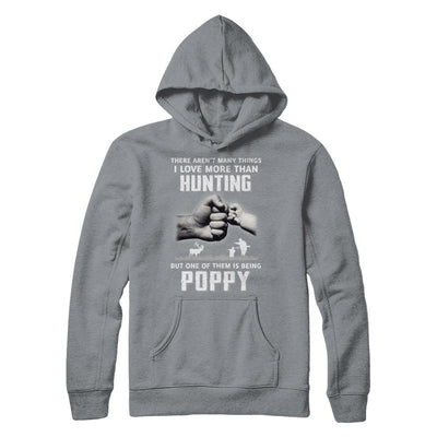I Love More Than Hunting Being Poppy Funny Fathers Day-T-Shirt & Hoodie-Pullover Hoodie-Light Steel