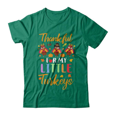 Thanksgiving Thankful For My Little Turkeys-T-Shirt & Sweatshirt-Classic T-Shirt-Kelly Green
