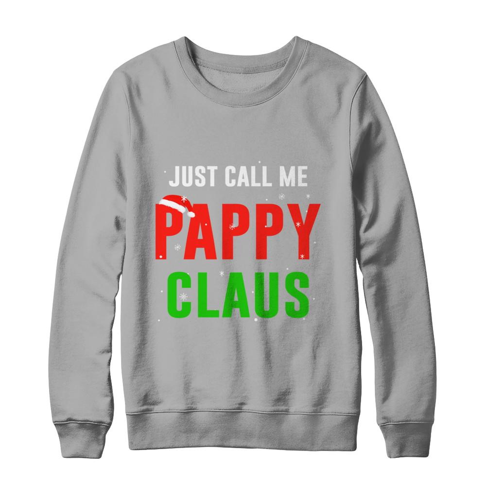 Santa Pappy Claus Matching Family Christmas Pajamas-T-Shirt & Sweatshirt-Crewneck Sweatshirt-Light Steel