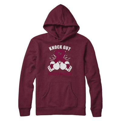 Boxing knock out Multiple Myeloma Awareness Support-T-Shirt & Hoodie-Pullover Hoodie-Maroon