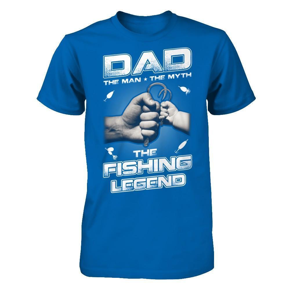 Dad The Man The Myth The Fishing Legend-T-Shirt & Hoodie-Classic T-Shirt-Royal