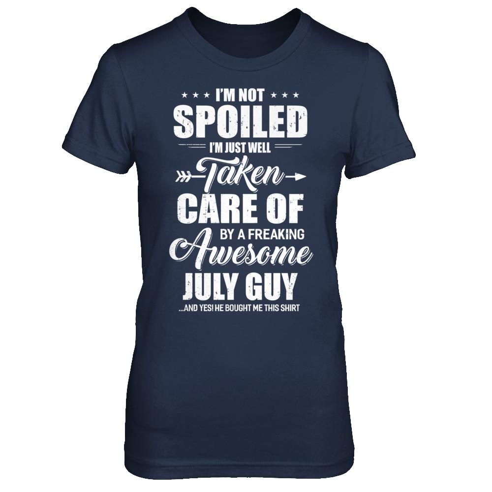 I Am Not Spoiled Just Well Taken Care Of July Guy-T-Shirt & Hoodie-Women's T-Shirt-Navy