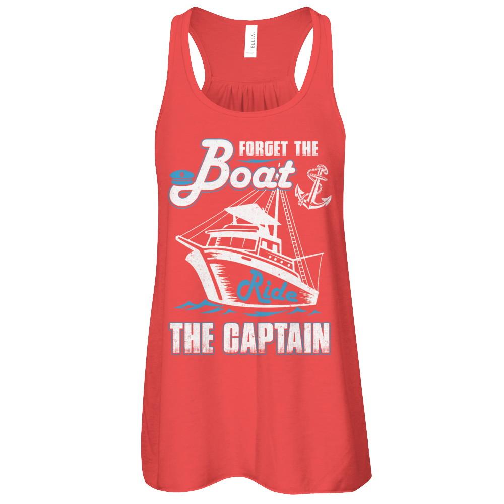 Forget The Boat Ride The Captain-T-Shirt & Tank Top-Women's Flowy Racerback Tank-Red