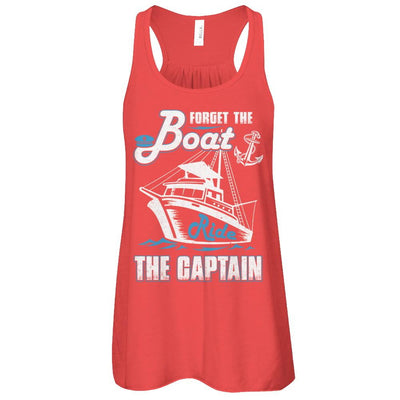 Forget The Boat Ride The Captain-T-Shirt & Tank Top-Women's Flowy Racerback Tank-Red