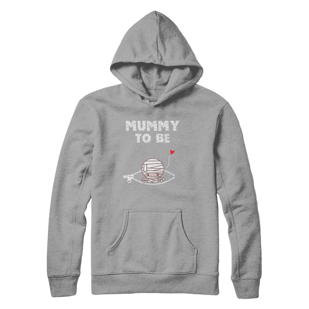 Cute Baby Mummy To Be Pregnant Halloween Costume-T-Shirt & Hoodie-Pullover Hoodie-Light Steel