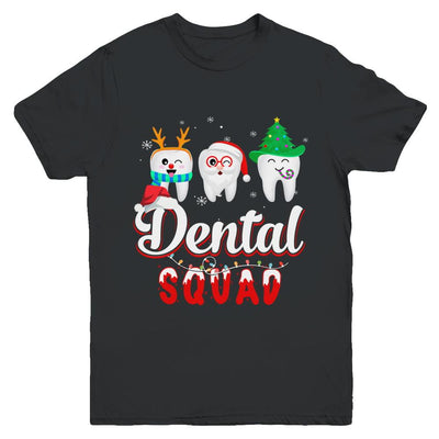 Dental Squad Tooth Christmas Dental Assistant Gifts Youth-Youth Shirt-Youth T-Shirt-Black