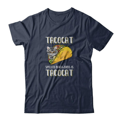 Tacocat Spelled Backwards Is Tacocat Tacos Cat-T-Shirt & Tank Top-Classic T-Shirt-Navy