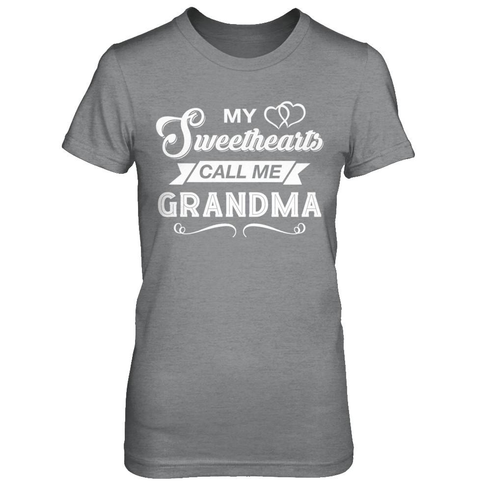 My Sweethearts Call Me Grandma-T-Shirt & Hoodie-Women's T-Shirt-Sport Grey