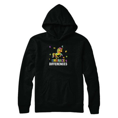 Autism Awareness Puzzle Piece Unicorn Embrace Differences-T-Shirt & Tank Top-