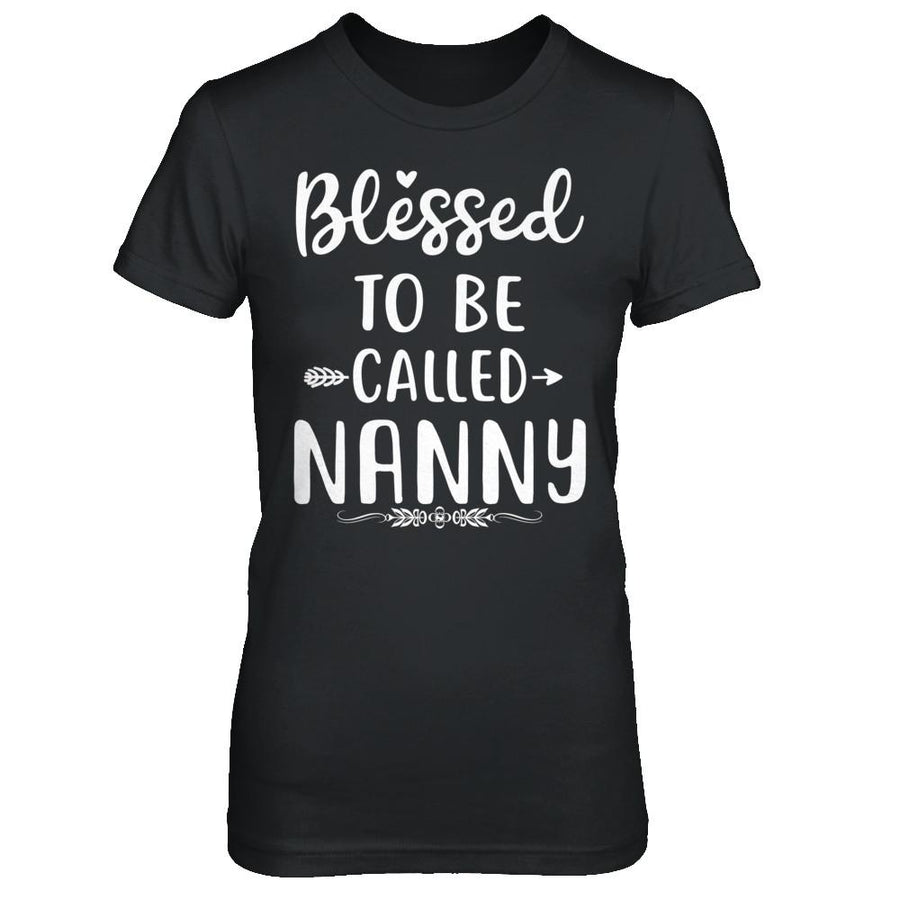 Funny Grandma Blessed To Be Called Nanny-T-Shirt & Hoodie-Women's T-Shirt-Black