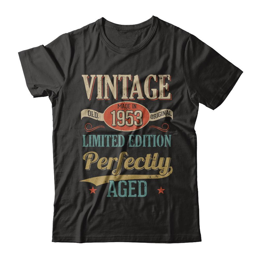 Vintage Premium Made In 1953 68th Birthday Gift-T-Shirt & Hoodie-Classic T-Shirt-Black
