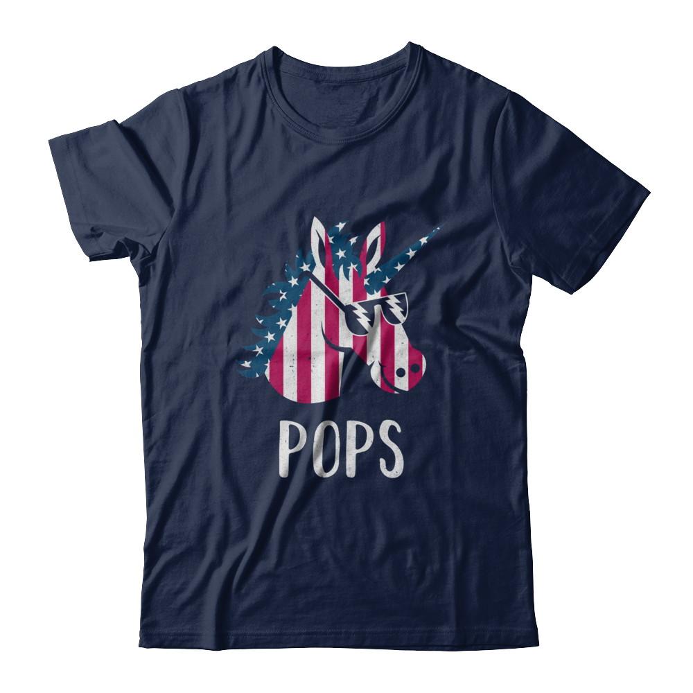 Patriotic Pops Unicorn Americorn 4Th Of July-T-Shirt & Hoodie-Classic T-Shirt-Navy
