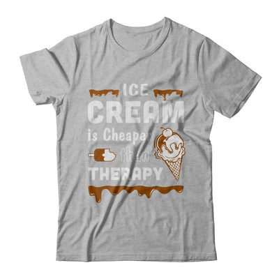 Ice Cream Is Cheaper Than Therapy-T-Shirt & Hoodie-Premium T-Shirt-Heather Gray