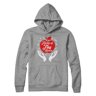 Kindergarten Preschool Teacher Tiny Humans-T-Shirt & Hoodie-Pullover Hoodie-Sport Grey