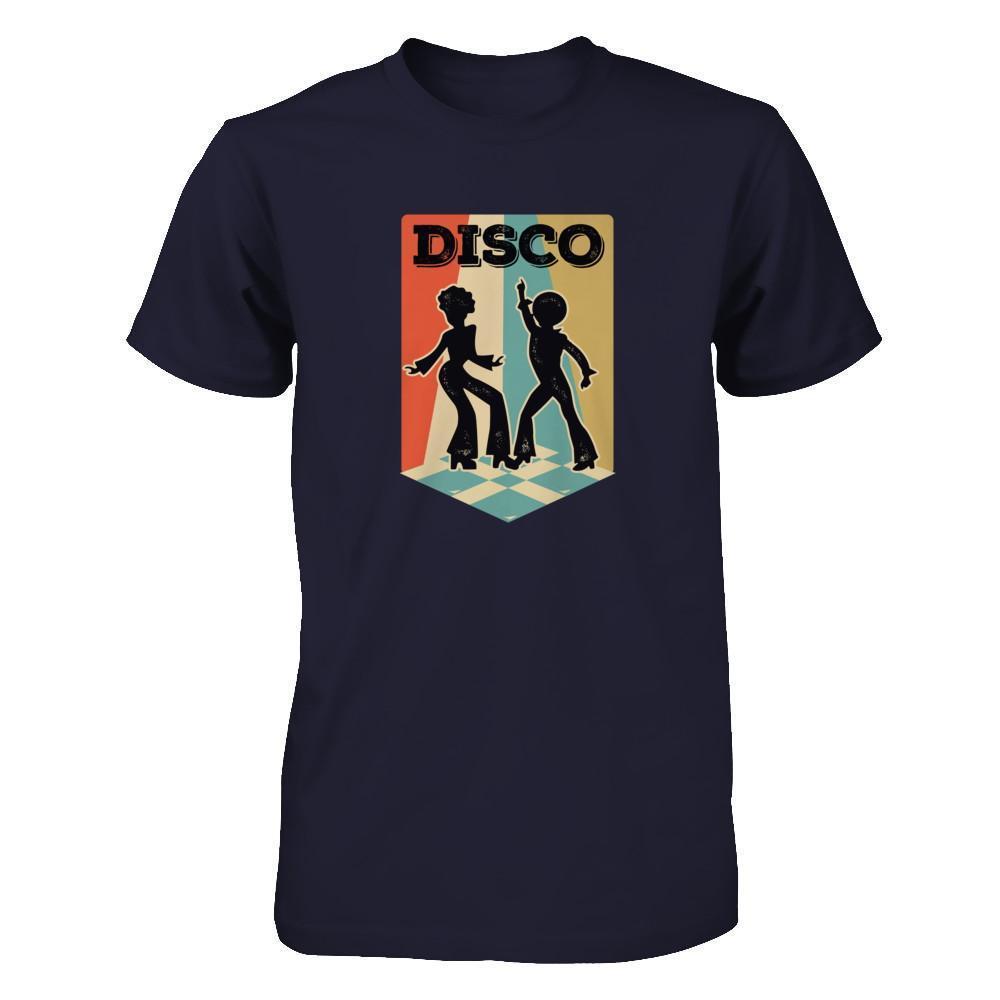Classic Vintage Retro Style Disco Music-T-Shirt & Tank Top-Premium T-Shirt-Midnight Navy