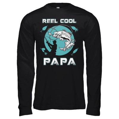 Reel Cool Papa-T-Shirt & Hoodie-Long Sleeve T-Shirt-Black