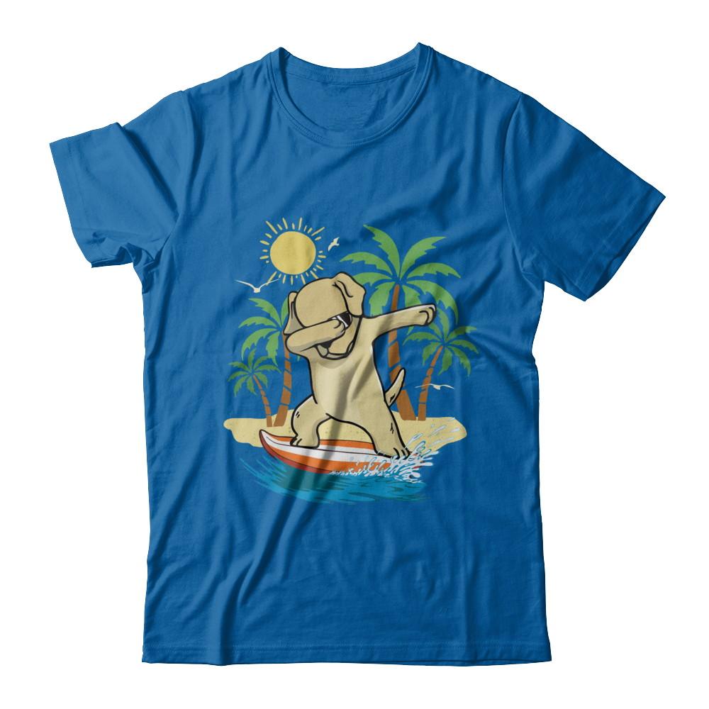 Summer Vacation Dabbing Labrador Surfing Surfboard Gift-T-Shirt & Hoodie-Classic T-Shirt-Royal