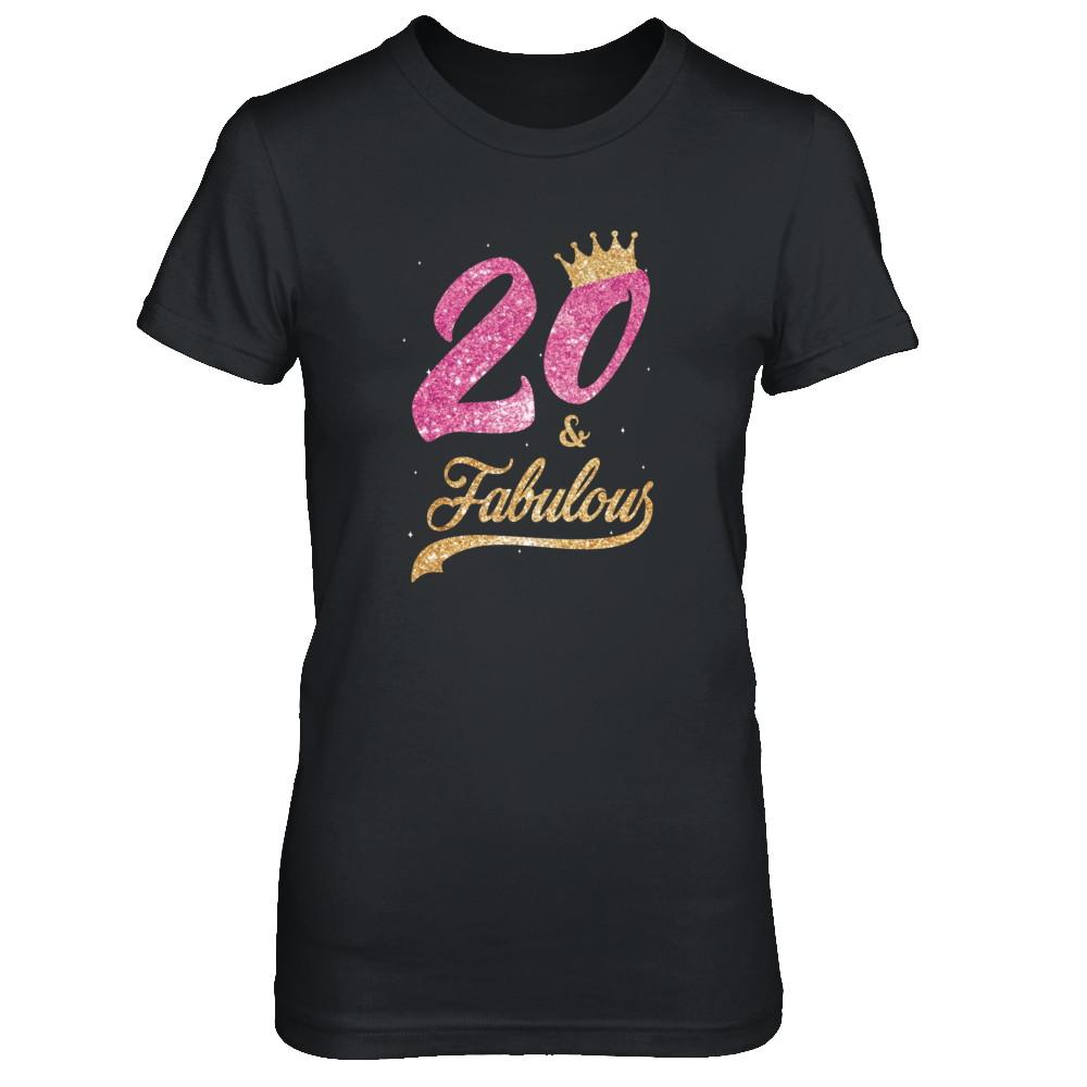 20 And Fabulous 2001 20th Birthday Gift-T-Shirt & Tank Top-Women's T-Shirt-Black