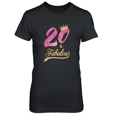 20 And Fabulous 2001 20th Birthday Gift-T-Shirt & Tank Top-Women's T-Shirt-Black
