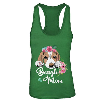 Beagle Mom Funny Dog Mom Gift Idea-T-Shirt & Tank Top-Women's Ideal Racerback Tank-Kelly Green