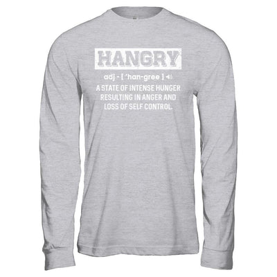 Funny Hangry Buy Me Food-T-Shirt & Hoodie-Long Sleeve T-Shirt-Sport Grey