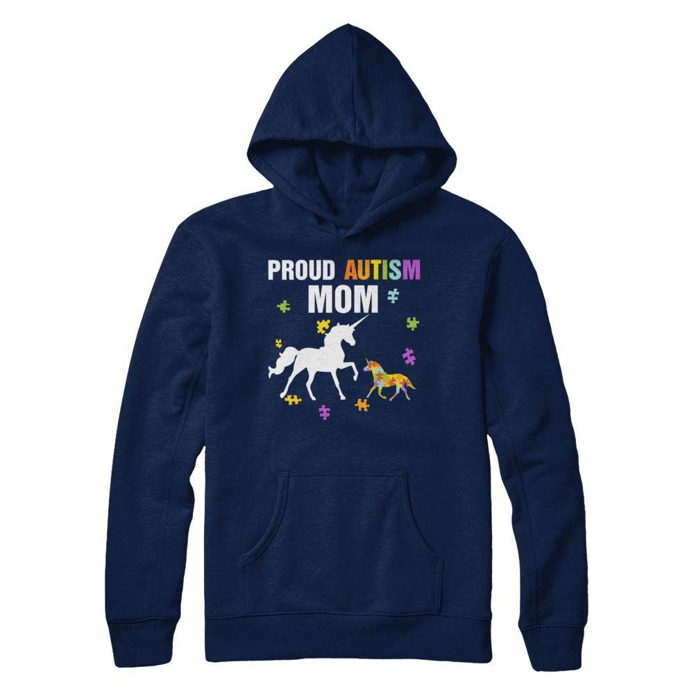Proud Autism Mom Unicorn Autism Awareness-T-Shirt & Hoodie-