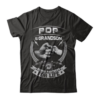 Motocross Pop And Grandson Riding Partners For Life-T-Shirt & Hoodie-Classic T-Shirt-Black