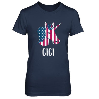 Patriotic Gigi Unicorn Americorn 4Th Of July-T-Shirt & Hoodie-Women's T-Shirt-Navy