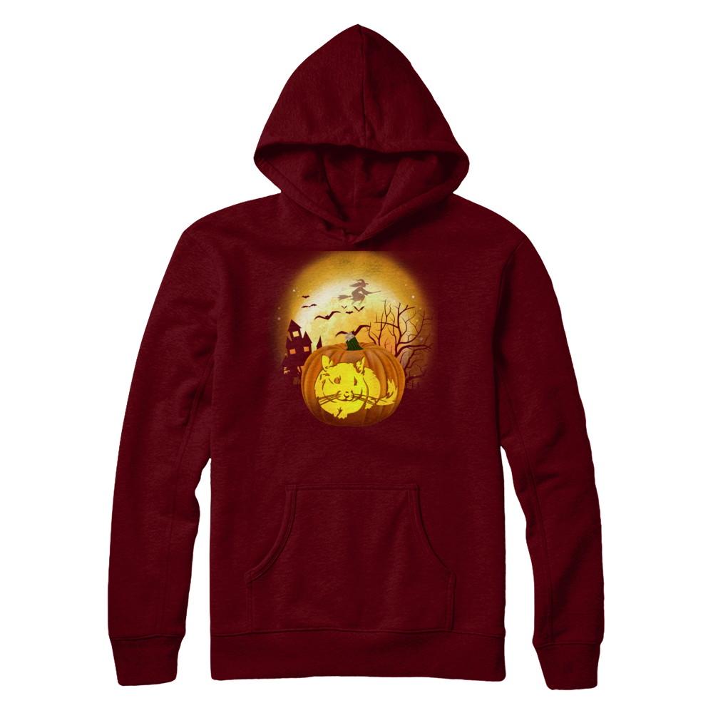 Pumpkin Chinchilla Halloween Human Costume-T-Shirt & Hoodie-Pullover Hoodie-Maroon