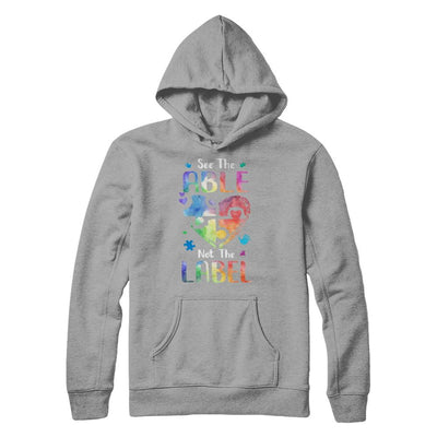 See The Able Not The Label Cute Autism Awareness-T-Shirt & Hoodie-Pullover Hoodie-Light Steel