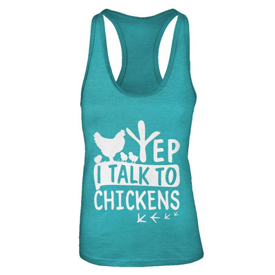 Chicken Lady Yep I Talk To Chickens Farmer-T-Shirt & Tank Top-