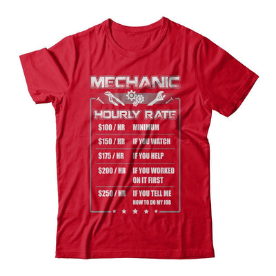 Funny Mechanic Hourly Rate-T-Shirt & Hoodie-Premium T-Shirt-Red
