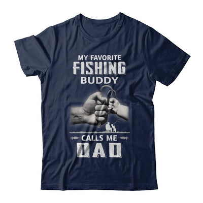 My Favorite Fishing Buddy Calls Me Dad Fish Fathers Day-T-Shirt & Hoodie-Classic T-Shirt-Navy