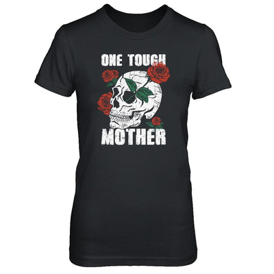 One Tough Mother Skull Rose-T-Shirt & Tank Top-Women's T-Shirt-Black