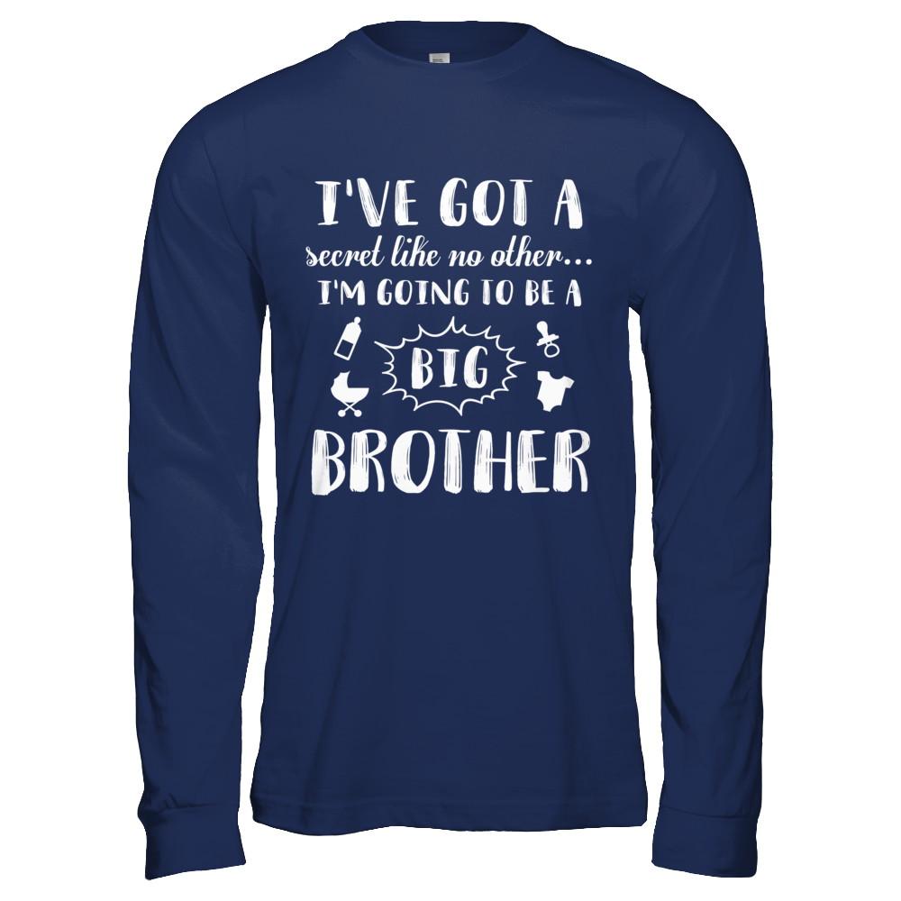 Secret Like No Other I'm Going To Be A Big Brother-T-Shirt & Hoodie-Long Sleeve T-Shirt-Navy